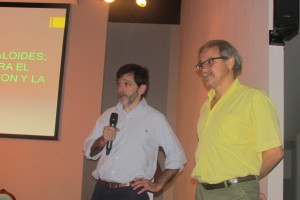 Rivera Pomar y Hasson, durante la presentación.